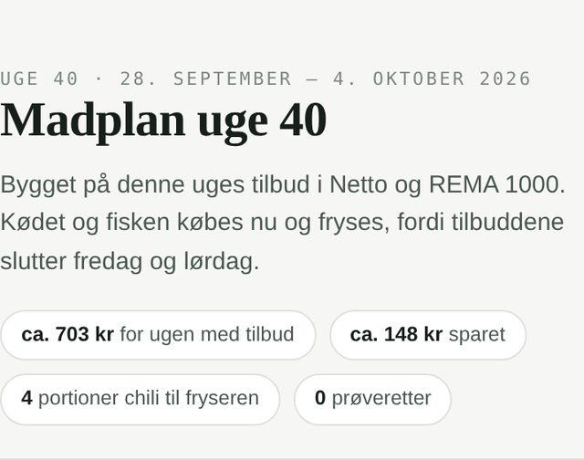 Skærmbillede: Uge 40